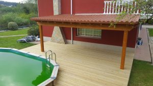 Instalacion de Porches de madera.